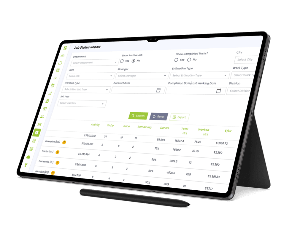 Tablet Dashboard